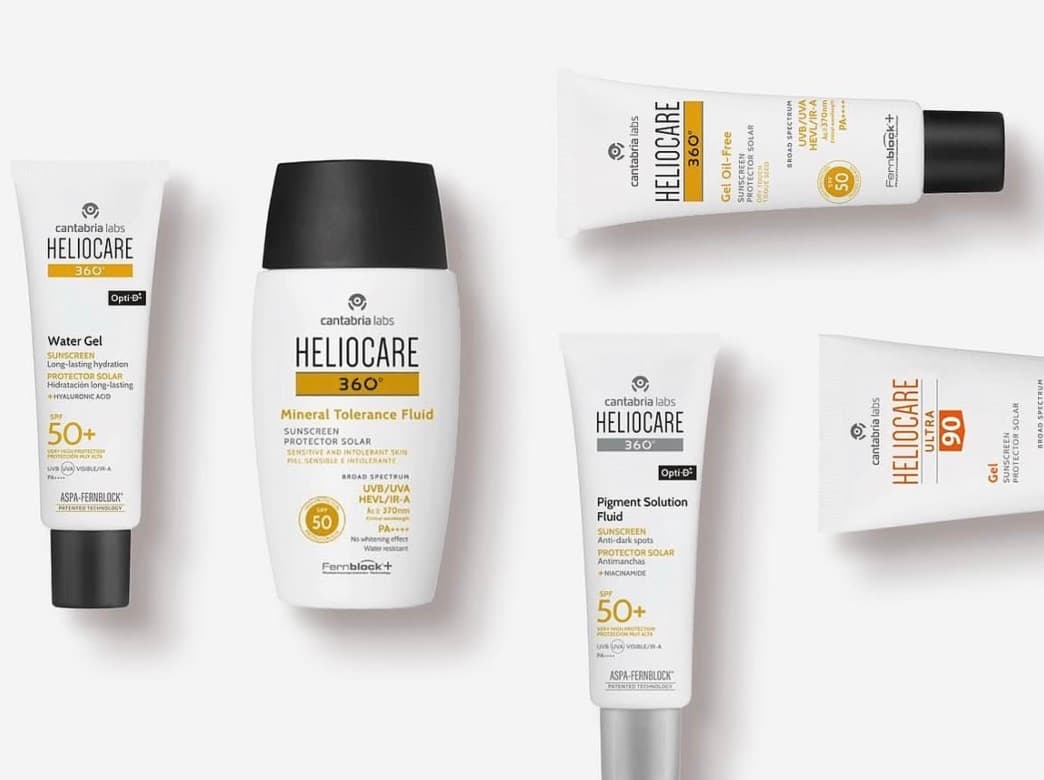 Selection of Heliocare sun-protection products
